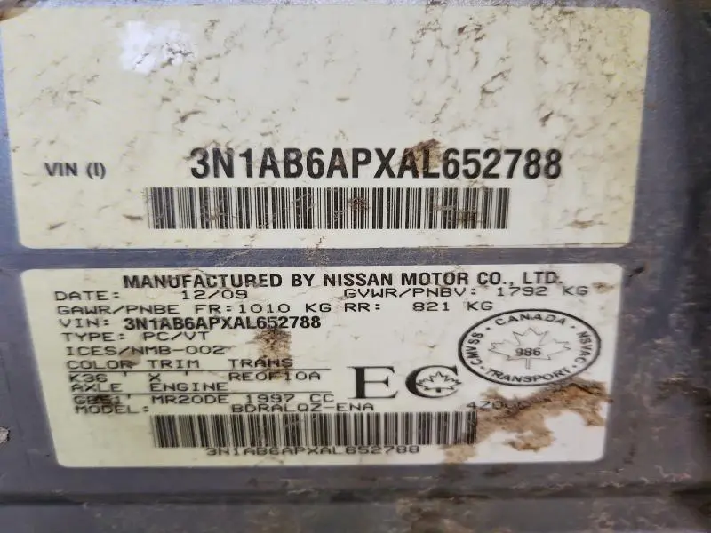 2010 NISSAN SENTRA 2.0  