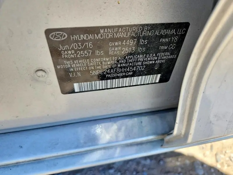 2017 HYUNDAI SONATA SE  
