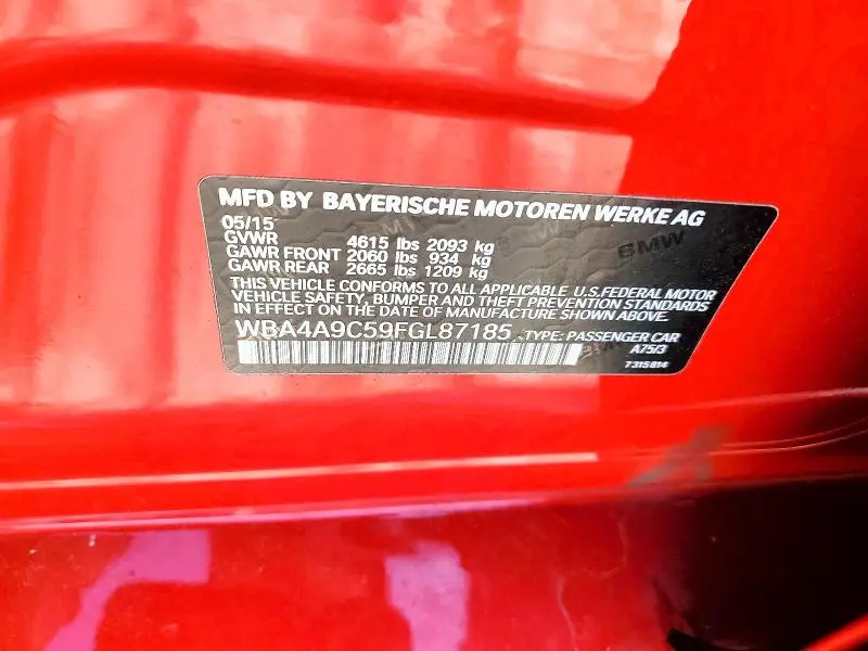 2015 BMW 428 I GRAN COUPE SULEV  