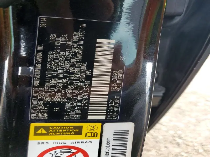 2015 LEXUS RX 350 BASE  