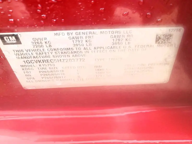 2017 CHEVROLET SILVERADO K1500 LT  