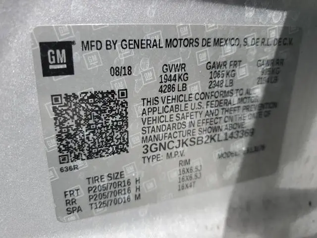 2019 CHEVROLET TRAX LS  