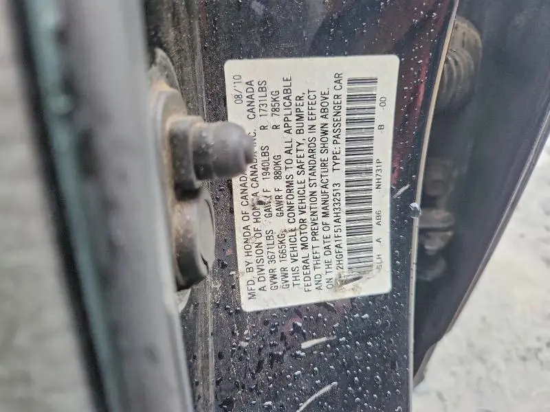 2010 HONDA CIVIC LX  