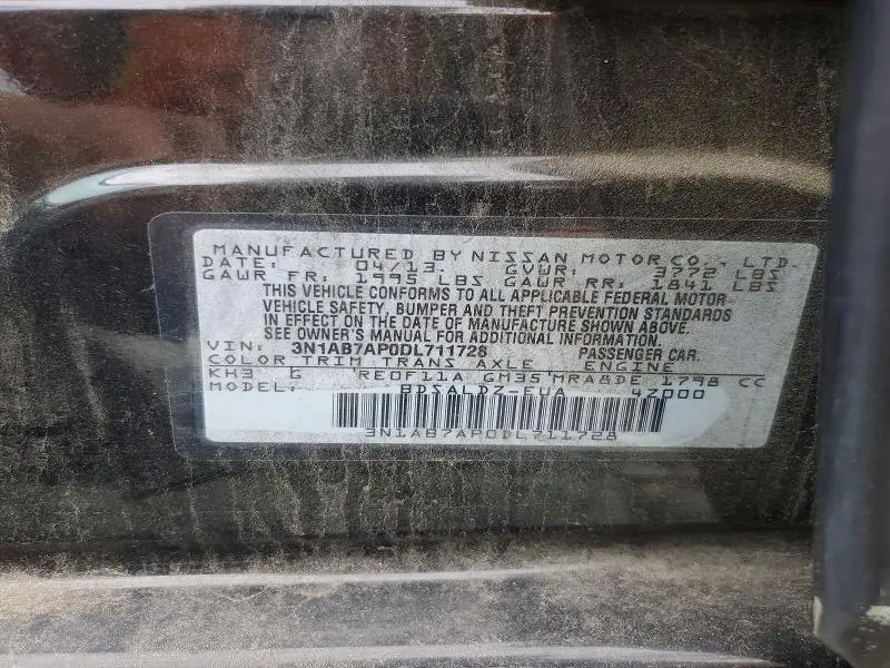2013 NISSAN SENTRA S  