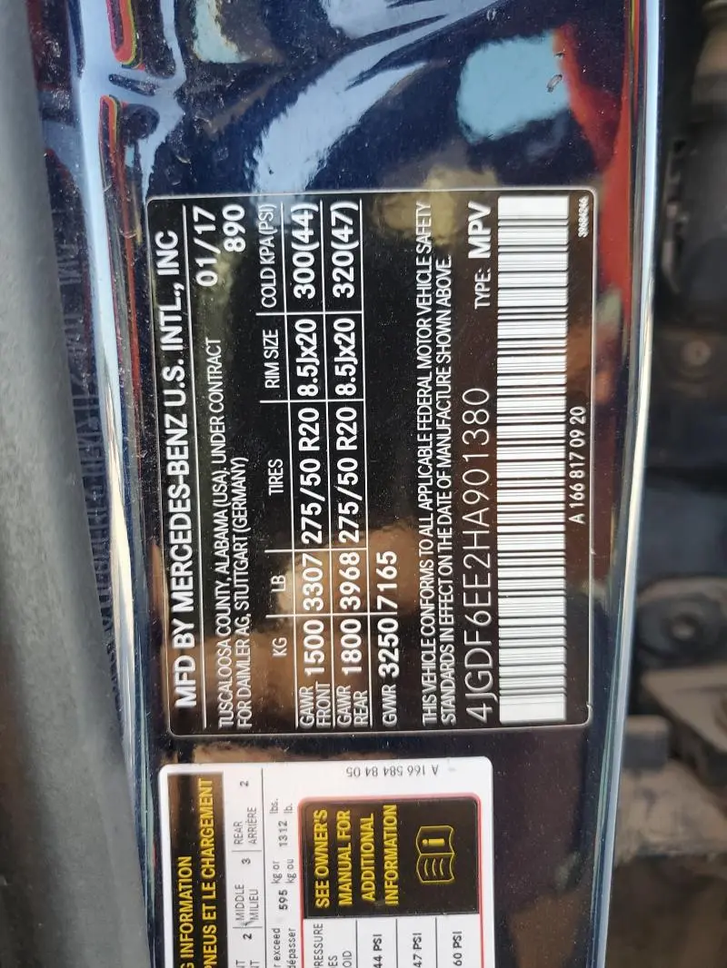 2017 MERCEDES-BENZ GLS 450 4MATIC  