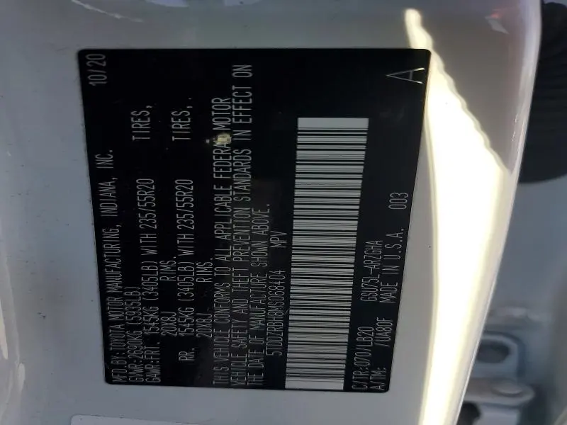 2021 TOYOTA HIGHLANDER LIMITED  