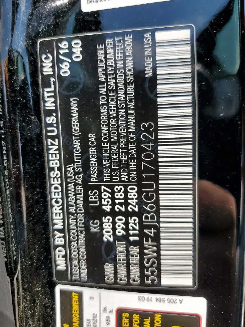 2016 MERCEDES-BENZ C 300  
