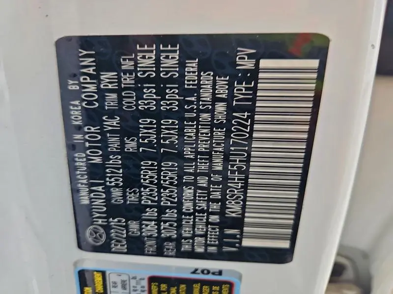 2017 HYUNDAI SANTA FE SE ULTIMATE  