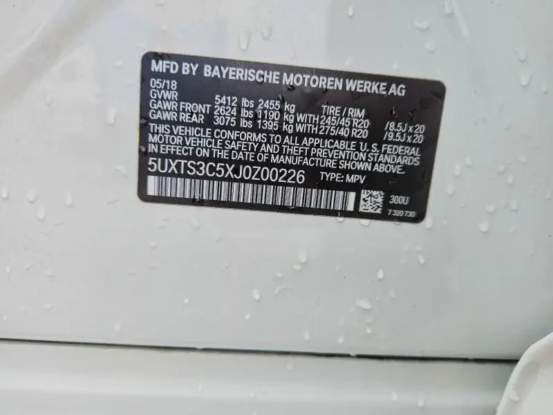 2018 BMW X3 XDRIVEM40I  