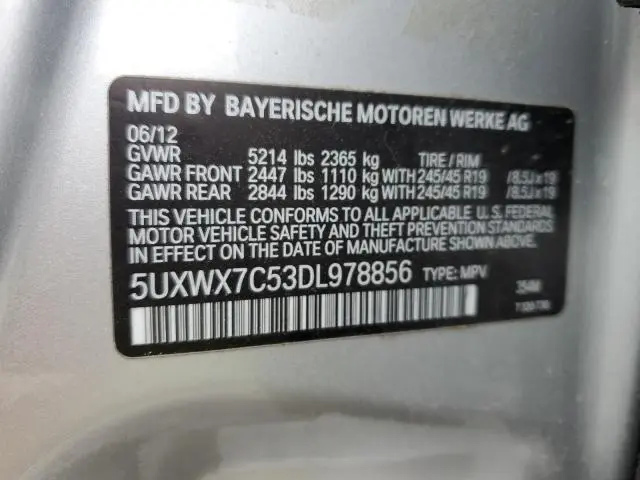 2013 BMW X3 XDRIVE35I  