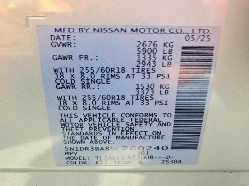 2025 NISSAN PATHFINDER SV  
