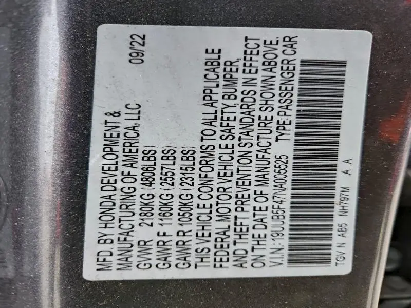 2022 ACURA TLX TECHNOLOGY  