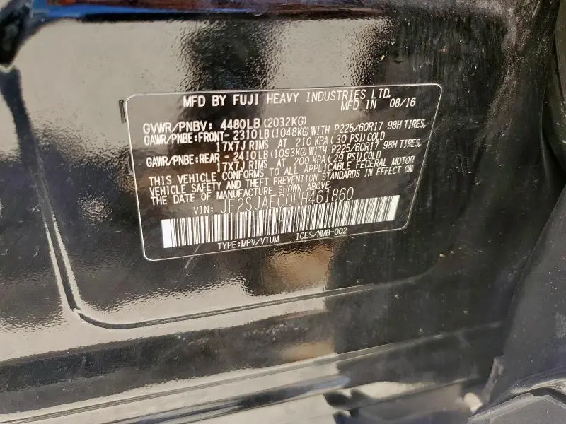 2017 SUBARU FORESTER 2.5I PREMIUM  