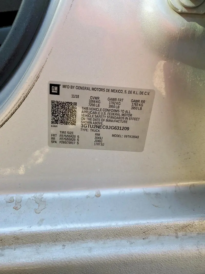 2018 GMC SIERRA K1500 SLT  