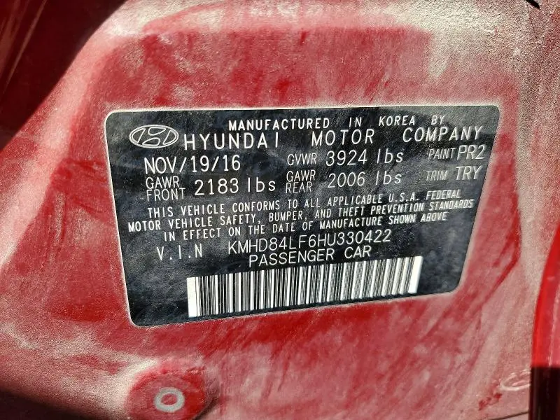 2017 HYUNDAI ELANTRA LIMITED  