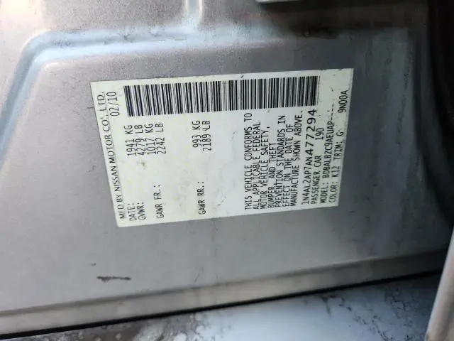 2010 NISSAN ALTIMA BASE  