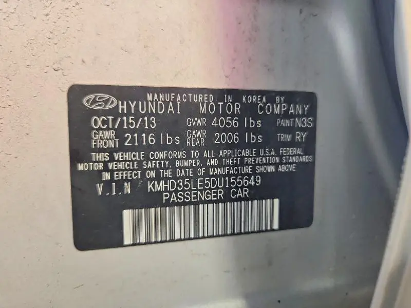 2013 HYUNDAI ELANTRA GT BASE  