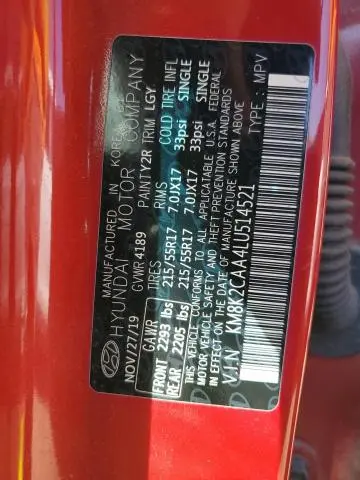 2020 HYUNDAI KONA SEL  