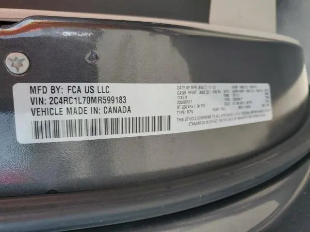2021 CHRYSLER PACIFICA HYBRID TOURING L  