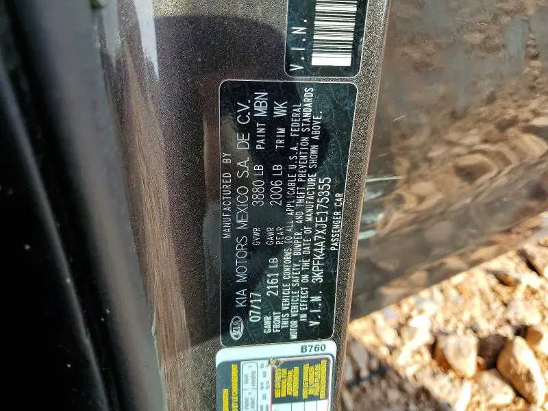 2018 KIA FORTE LX  