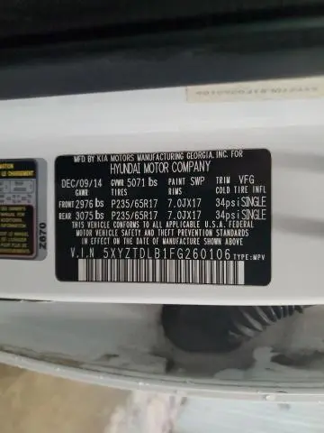 2015 HYUNDAI SANTA FE SPORT   