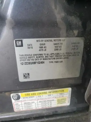 2011 CHEVROLET MALIBU 1LT