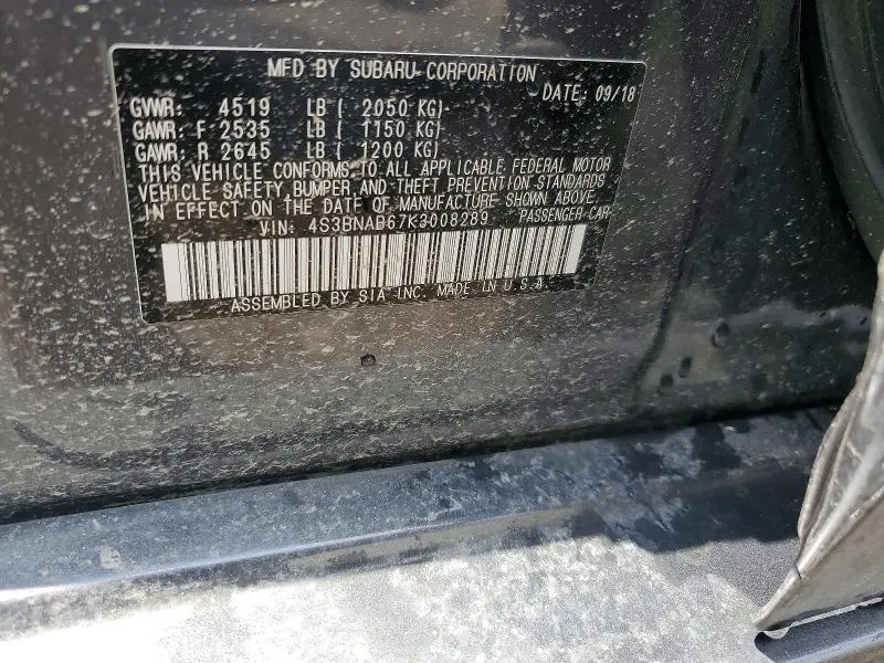 2019 SUBARU LEGACY 2.5I  