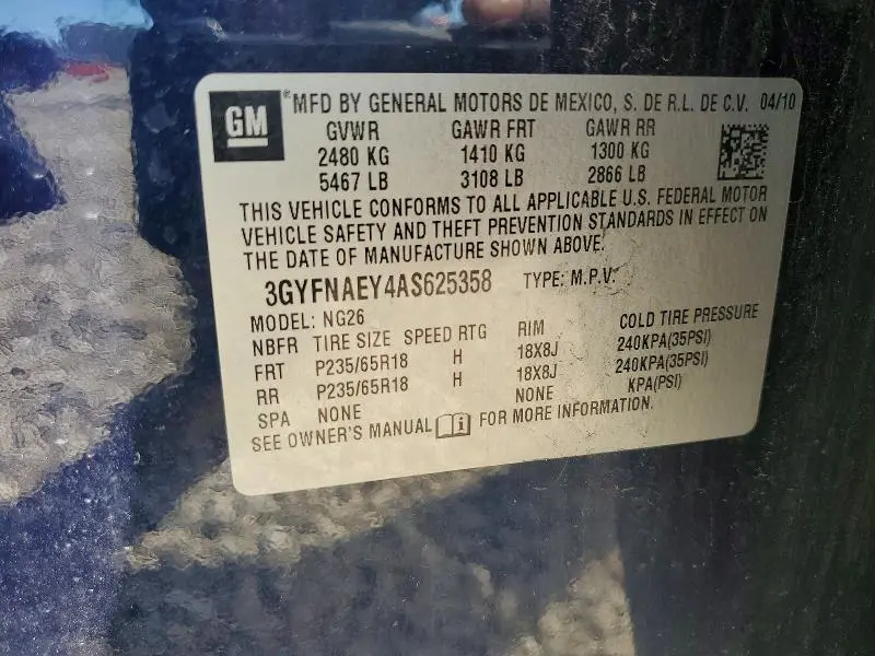 2010 CADILLAC SRX LUXURY COLLECTION  