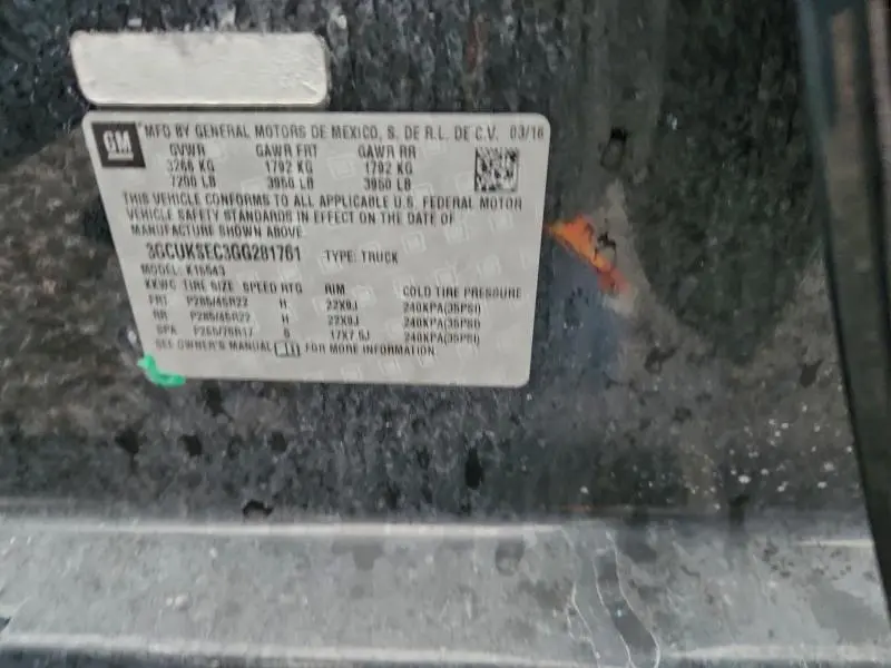 2016 CHEVROLET SILVERADO K1500 LTZ  