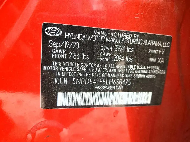 2020 HYUNDAI ELANTRA VALUE EDITION  