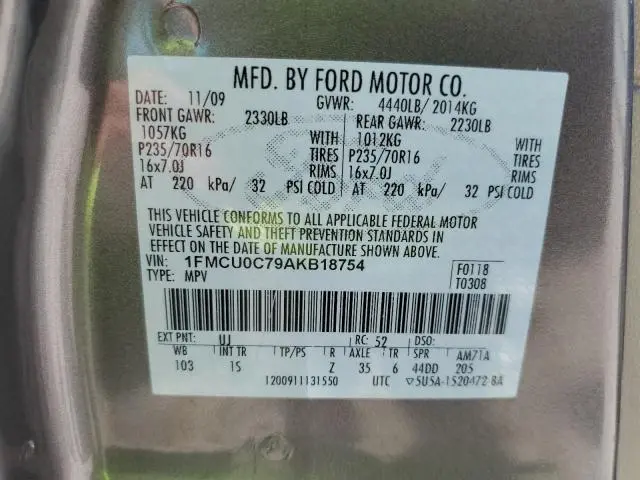 2010 FORD ESCAPE XLS  
