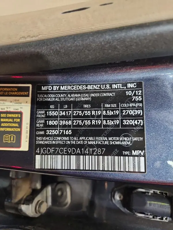 2013 MERCEDES-BENZ GL 450 4MATIC  