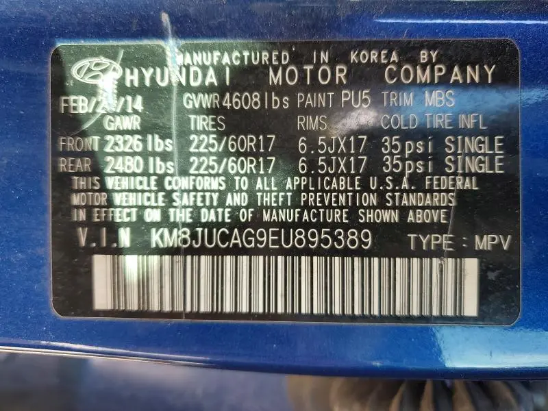 2014 HYUNDAI TUCSON GLS  