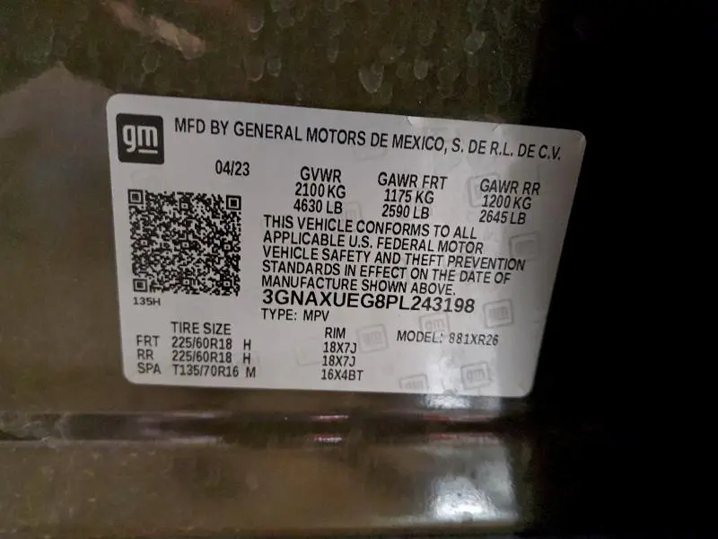 2023 CHEVROLET EQUINOX LT  