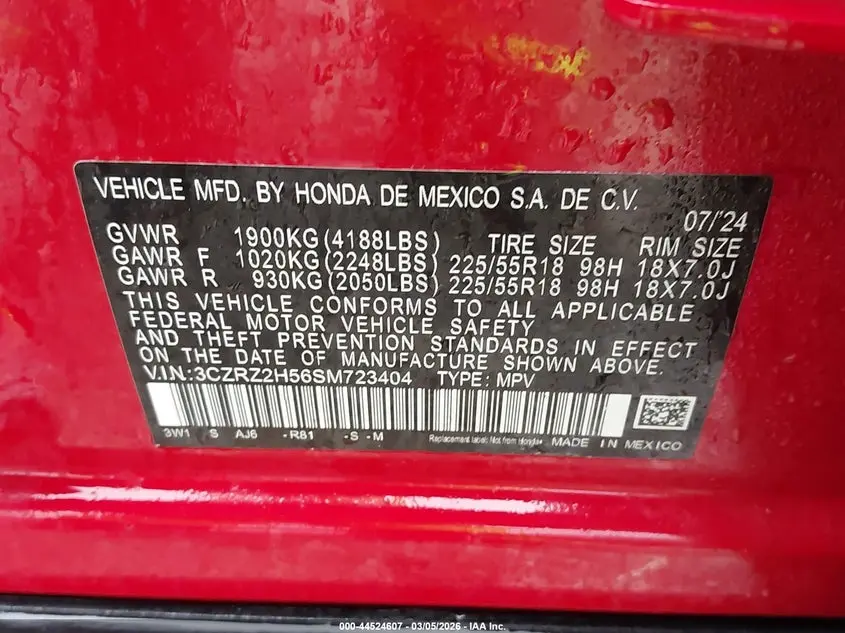 2025 HONDA HR-V AWD SPORT