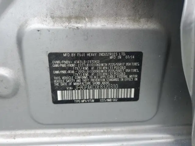 2014 SUBARU XV CROSSTREK 2.0 LIMITED  