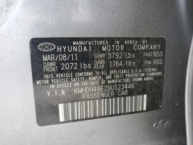 2011 HYUNDAI ELANTRA GLS