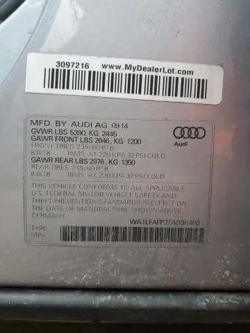 2015 AUDI Q5 PREMIUM PLUS  