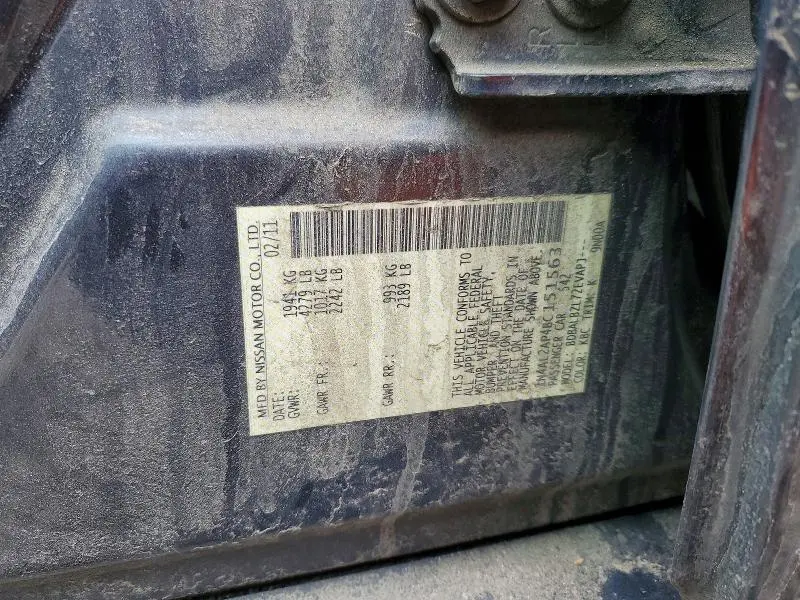 2011 NISSAN ALTIMA 2.5  