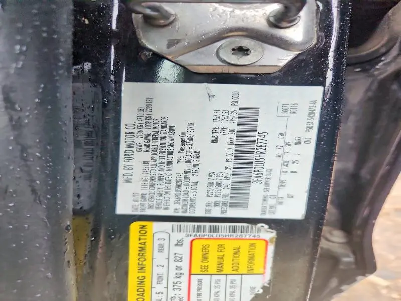 2017 FORD FUSION SE HYBRID  