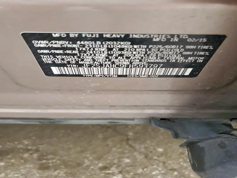 2015 SUBARU FORESTER 2.5I LIMITED  