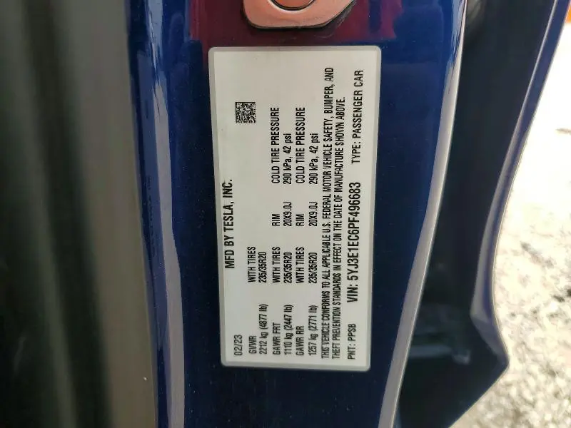 2023 TESLA MODEL 3   