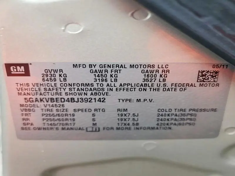 2011 BUICK ENCLAVE CXL  