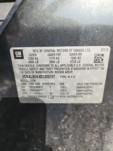 2013 CHEVROLET EQUINOX LS  