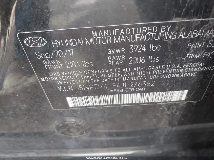 2018 HYUNDAI ELANTRA SE