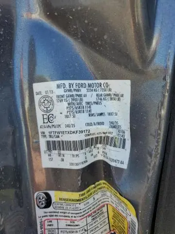 2013 FORD F150 SUPERCREW  