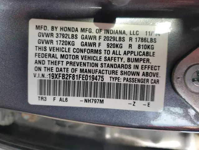 2015 HONDA CIVIC EX