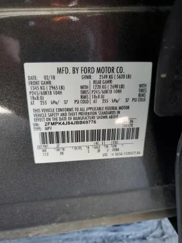2018 FORD EDGE SEL  