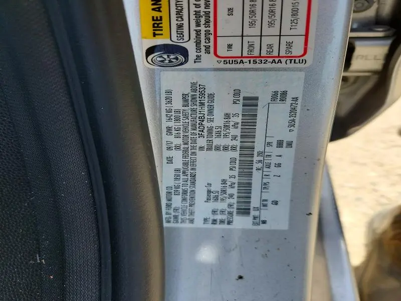 2017 FORD FIESTA SE  