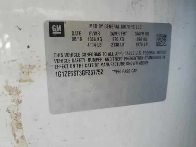 2016 CHEVROLET MALIBU LT